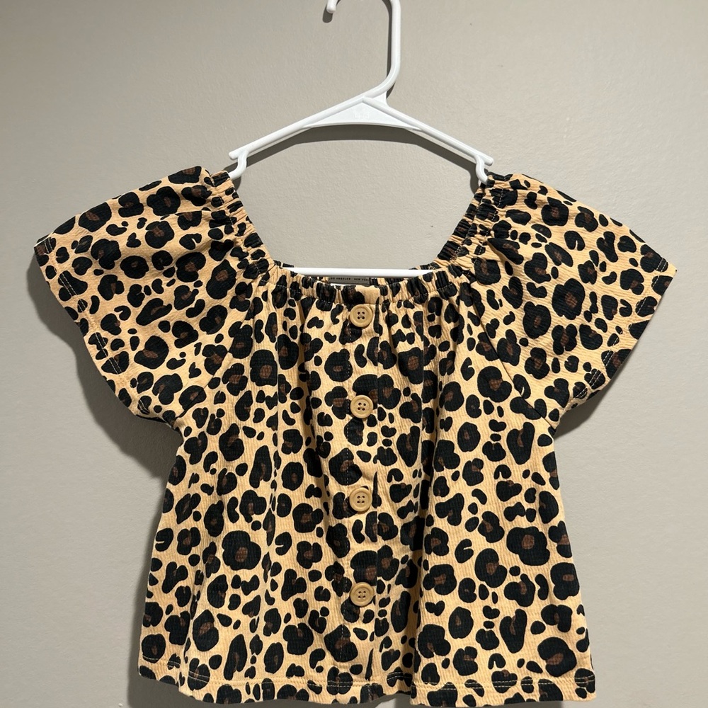Rachel Zoe Tan and Black Animal Print Blouse